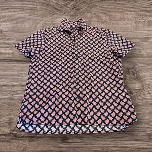 Perry Ellis Men’s Patterned Short Sleeve Button Down Shirt Stretch Size Medium